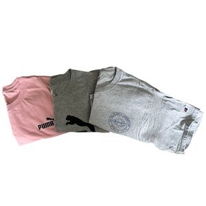 3 MENS SHIRT BUNDLE, Puma, Champion, Fit the same (md & lg)